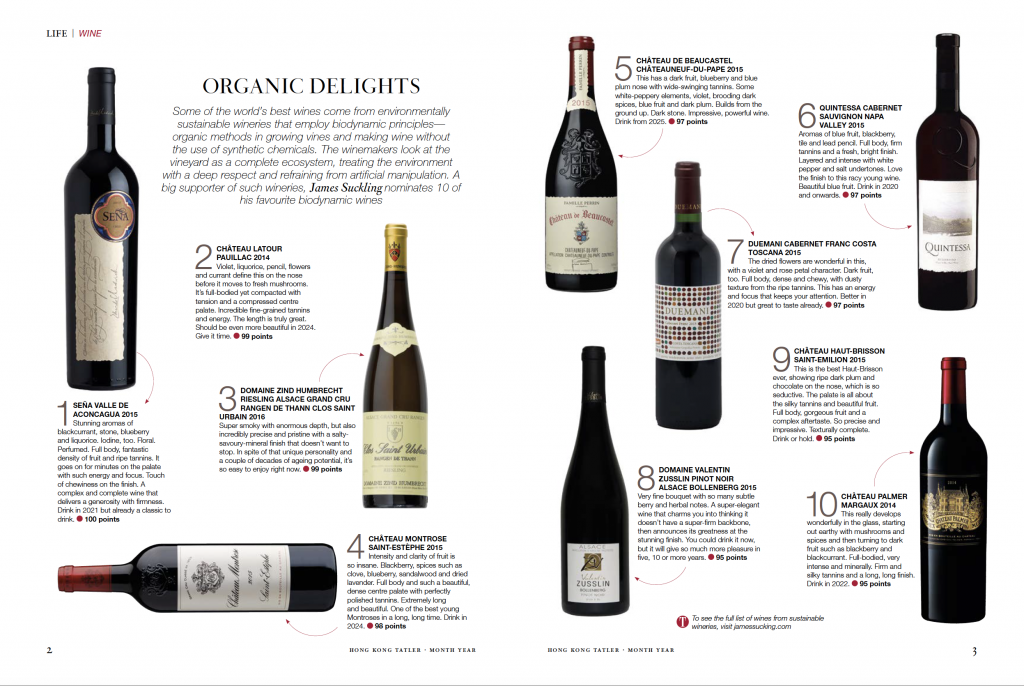 Organic wines