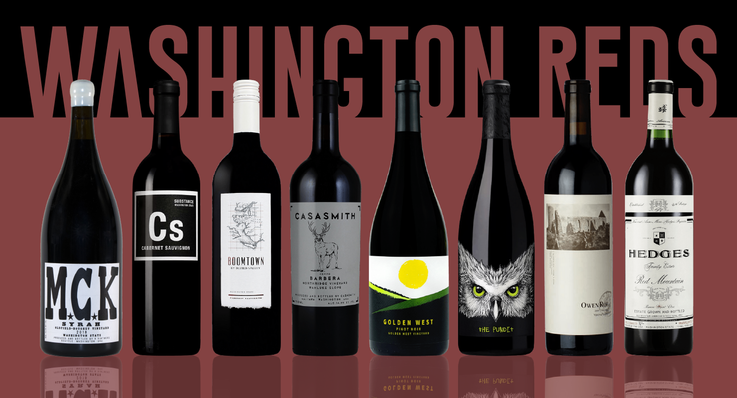 Great Value Wines 8 Washington State Reds from 2018 for under 35